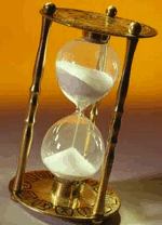 Ampulheta usada para medição do tempo