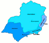 Mapa região sudeste
